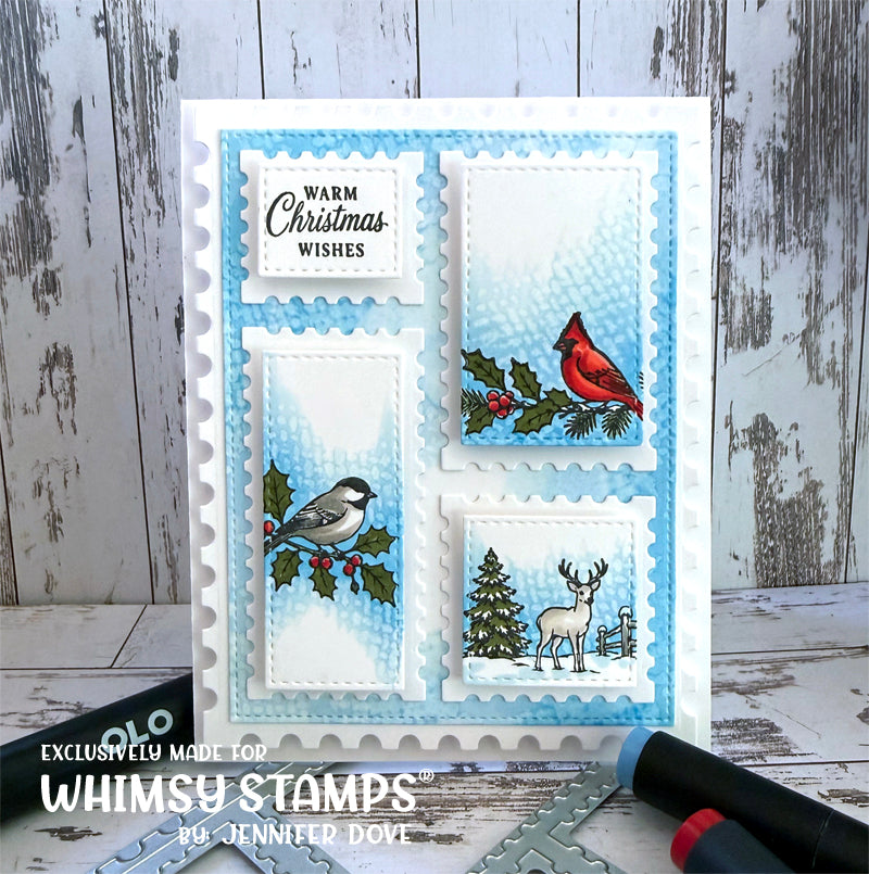 Whimsy Stamps Old Fashioned Christmas Clear Stamps cwsd485 warm christmas wishes birds card jennifer dove