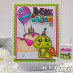 Whimsy Stamps Older Wiser Slower Clear Stamp and Die Set make a wish