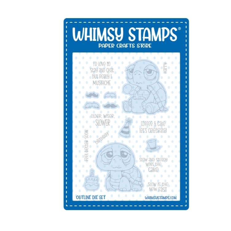 Whimsy Stamps Older Wiser Slower Clear Stamp and Die Set product image 2