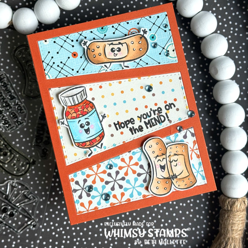 Whimsy Stamps On the Mend Clear Stamps khb149a background