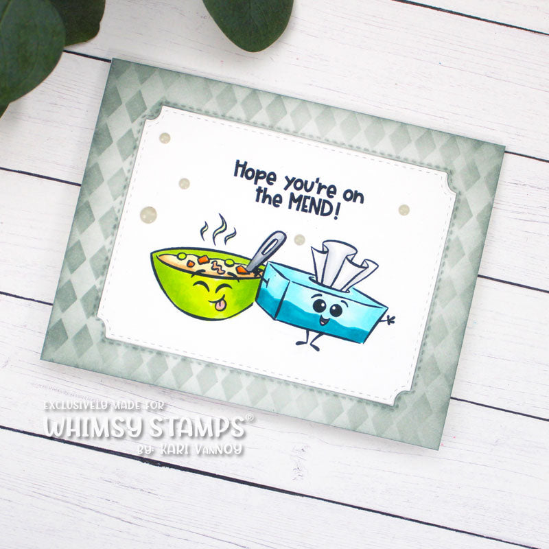 Whimsy Stamps On the Mend Clear Stamps khb149a tissue