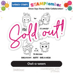 Whimsy Stamps Owl-O-Ween STAMPtember Exclusive Stamps 3480ssc sold out