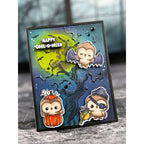 Whimsy Stamps Owl-O-Ween STAMPtember Exclusive Stamps and Dies Cute Halloween Card Spooky Scene | color-code:ALT04