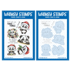 Whimsy Stamps Panda Christmas Clear Stamp and Die Set