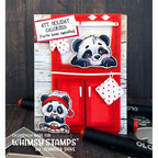 Whimsy Stamps Panda Christmas Clear Stamp and Die Set cookies