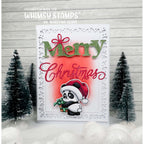 Whimsy Stamps Panda Christmas Clear Stamps c1269a merry christmas