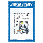Whimsy Stamps Panda Painter Clear Stamps c1223a