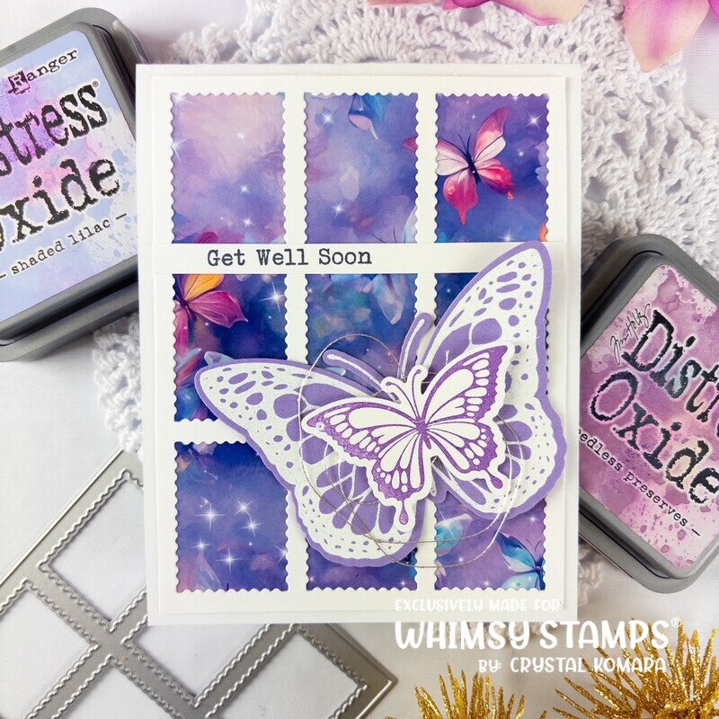 Whimsy Stamps Pastel Butterflies 6x6 inch Paper Pack wsdp07a get well soon