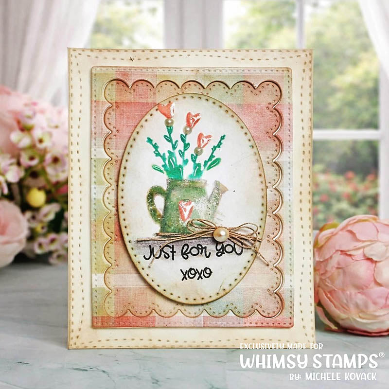 Whimsy Stamps Pastel Plaid 6x6 inch Paper Pack wsdp40a watering can