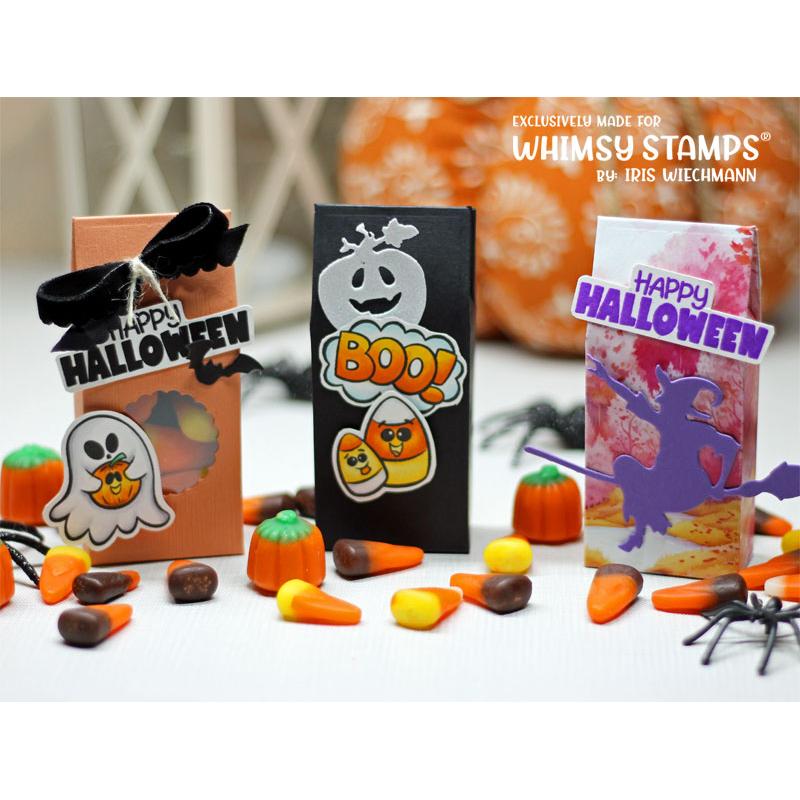 Whimsy Stamps Peekaboo Treat Box Dies wsd541a happy halloween