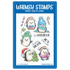 Whimsy Stamps Penguin Winter Holiday Clear Stamps c1267a