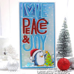 Whimsy Stamps Penguin Winter Holiday Clear Stamps c1267a peace