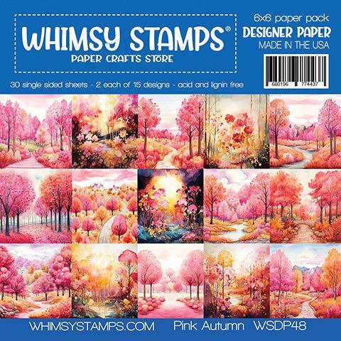 Whimsy Stamps Pink Autumn 6x6 inch Paper Pad wsdp48