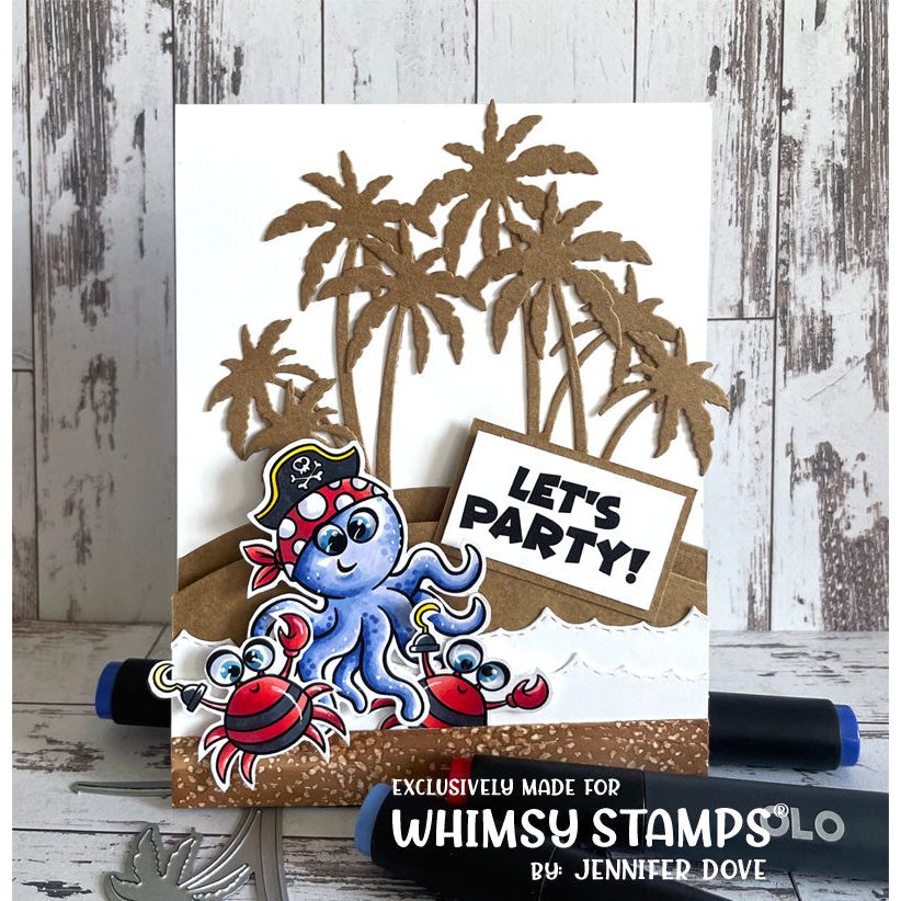 Whimsy Stamps Pirate Party Clear Stamps khb151a*