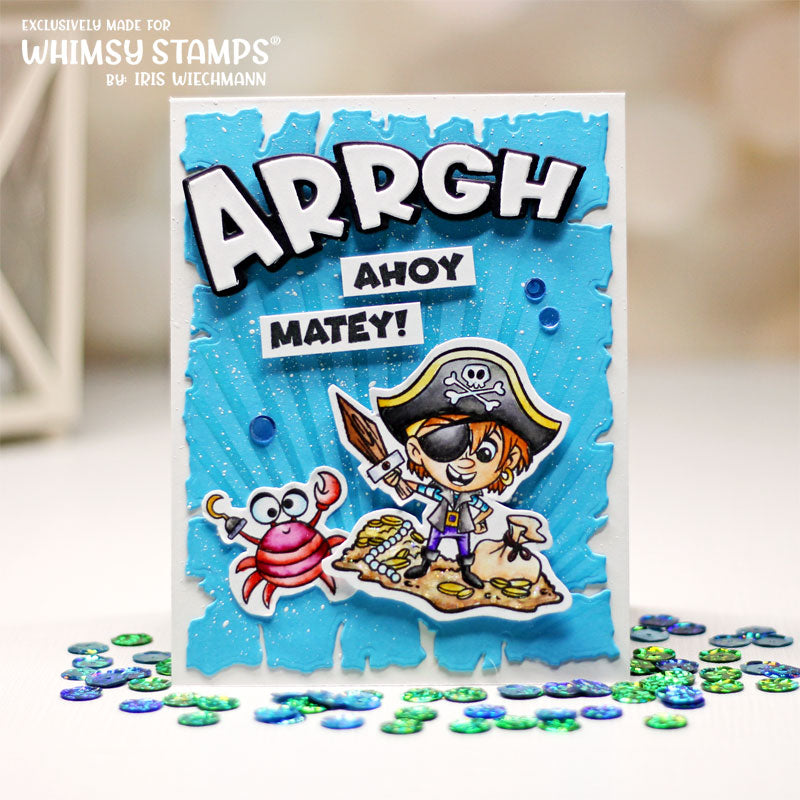Whimsy Stamps Pirate Party Clear Stamps khb151a*