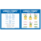 Whimsy Stamps Planted Hearts Layering Stencil and Die Set
