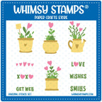 Whimsy Stamps Planted Hearts Layering Stencil and Die Set image 2