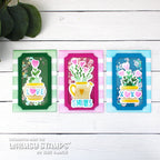 Whimsy Stamps Planted Hearts Layering Stencil and Die Set shaker cards