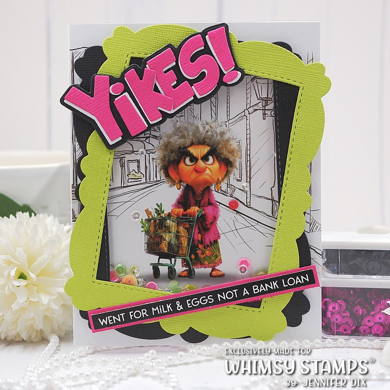 Whimsy Stamps Portrait Frames Dies wsd275a green frame