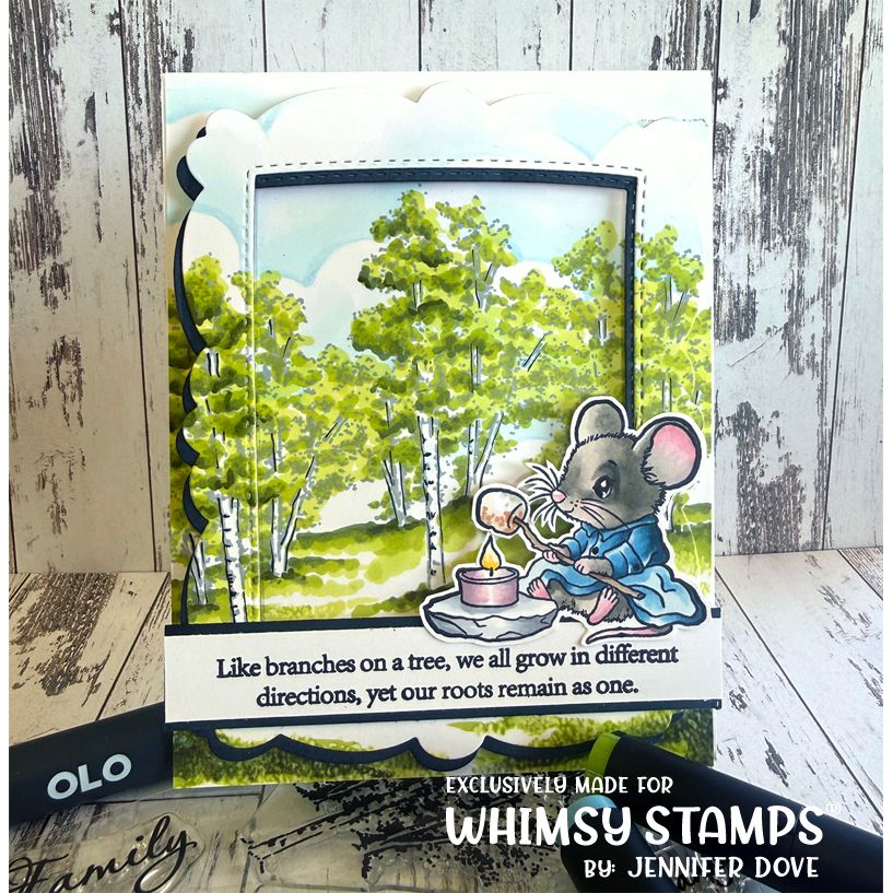 Whimsy Stamps Portrait Frames Dies wsd275a little mouse