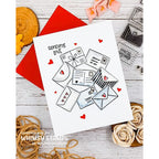 Whimsy Stamps Postal Minis Clear Stamps cwsd293a sending love