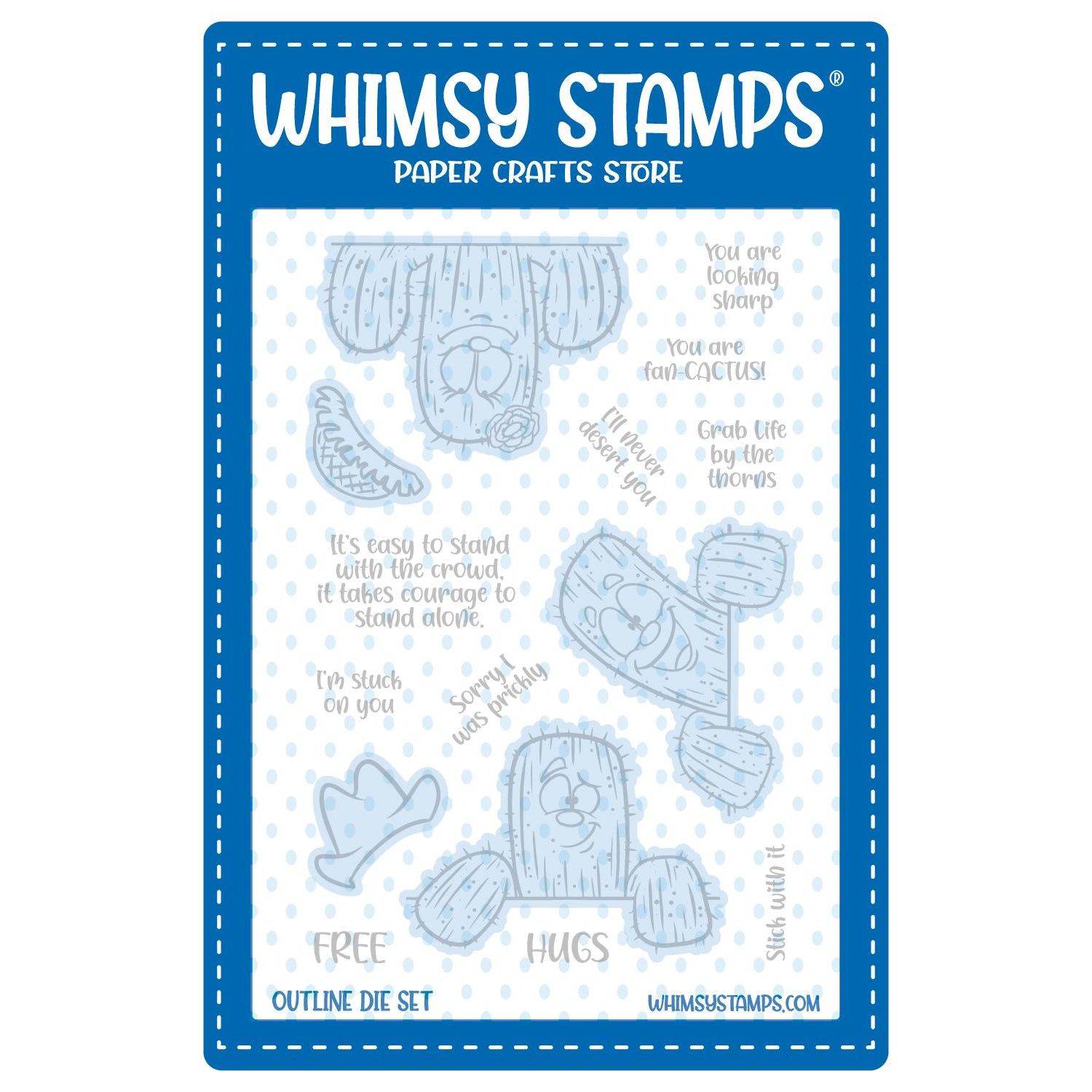 Whimsy Stamps Prickly Friends Clear Stamp and Die Set product image 2