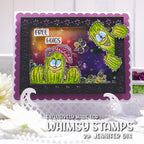 Whimsy Stamps Prickly Friends Clear Stamp and Die Set shaker card