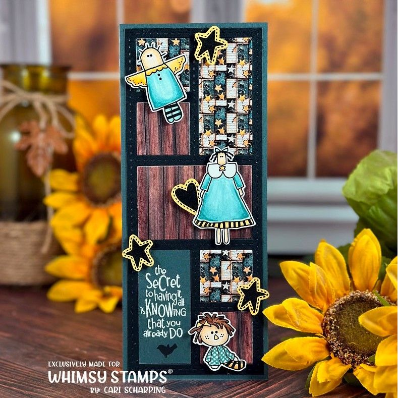 Whimsy Stamps Prim Little Things Clear Stamp and Die Set dolls