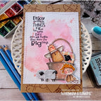 Whimsy Stamps Prim Little Things Clear Stamps cwsd196b enjoy