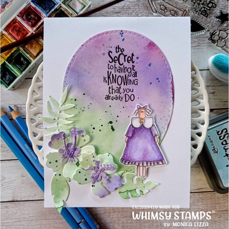 Whimsy Stamps Prim Little Things Clear Stamps cwsd196b flowers
