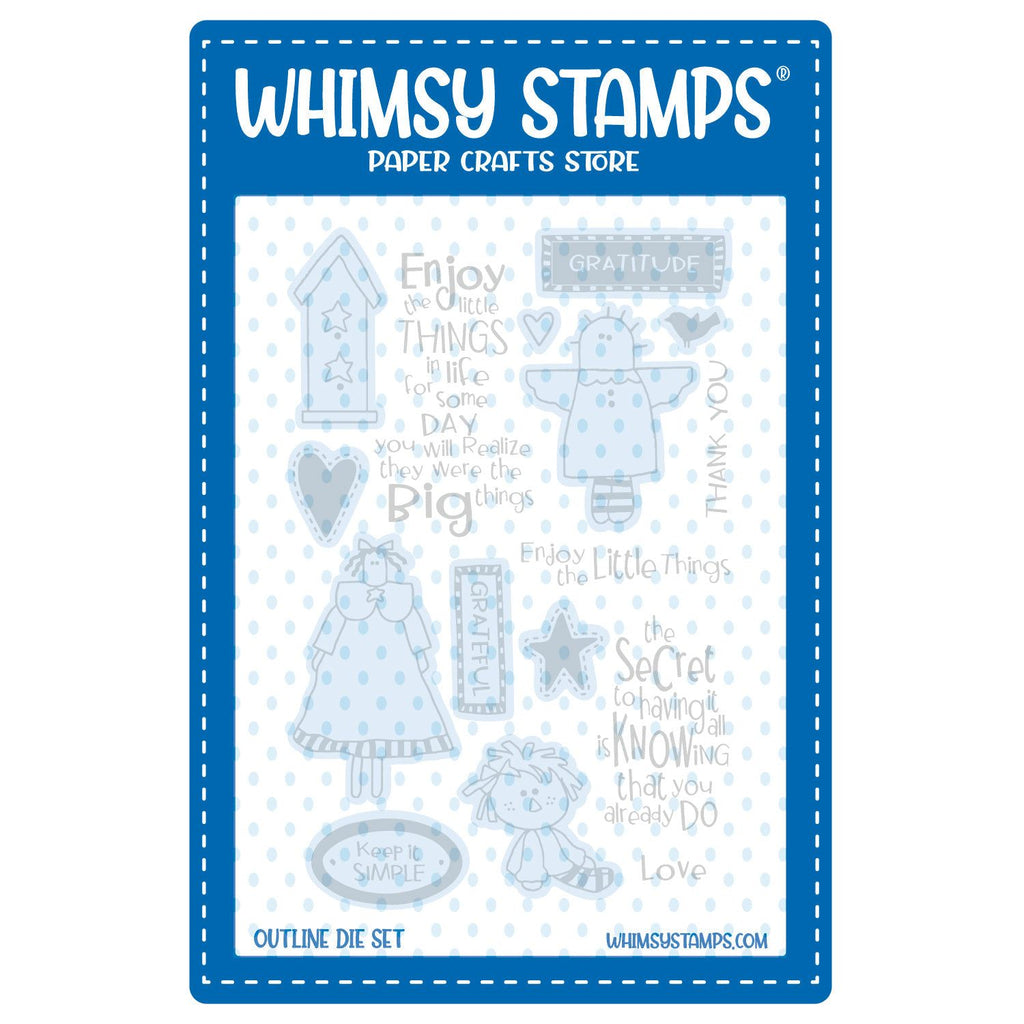 Whimsy Stamps Prim Little Things Outline Dies wsd285