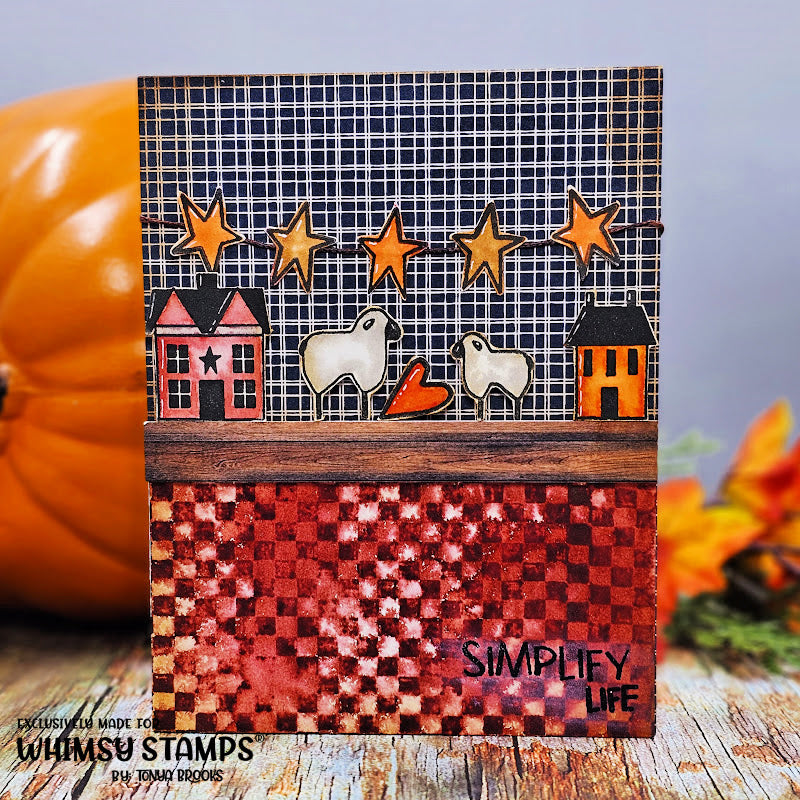 Whimsy Stamps Prim Simplify Clear Stamps cwsd210b stars
