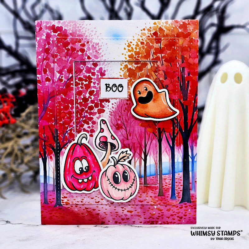 Whimsy Stamps Primitive Halloween Outline Dies wsd271*