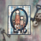 Whimsy Stamps Primitive Homespun 6x6 inch Paper Pad wsdp51 love