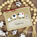 Whimsy Stamps Primitive Sheep Dies wsd001 heart