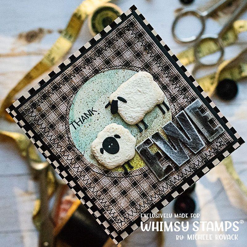 Whimsy Stamps Primitive Sheep Dies wsd001