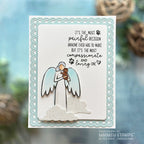 Whimsy Stamps Rainbow Angel Clear Stamp and Mask Set clouds