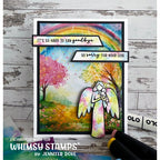 Whimsy Stamps Rainbow Angel Clear Stamp and Mask Set sympathy