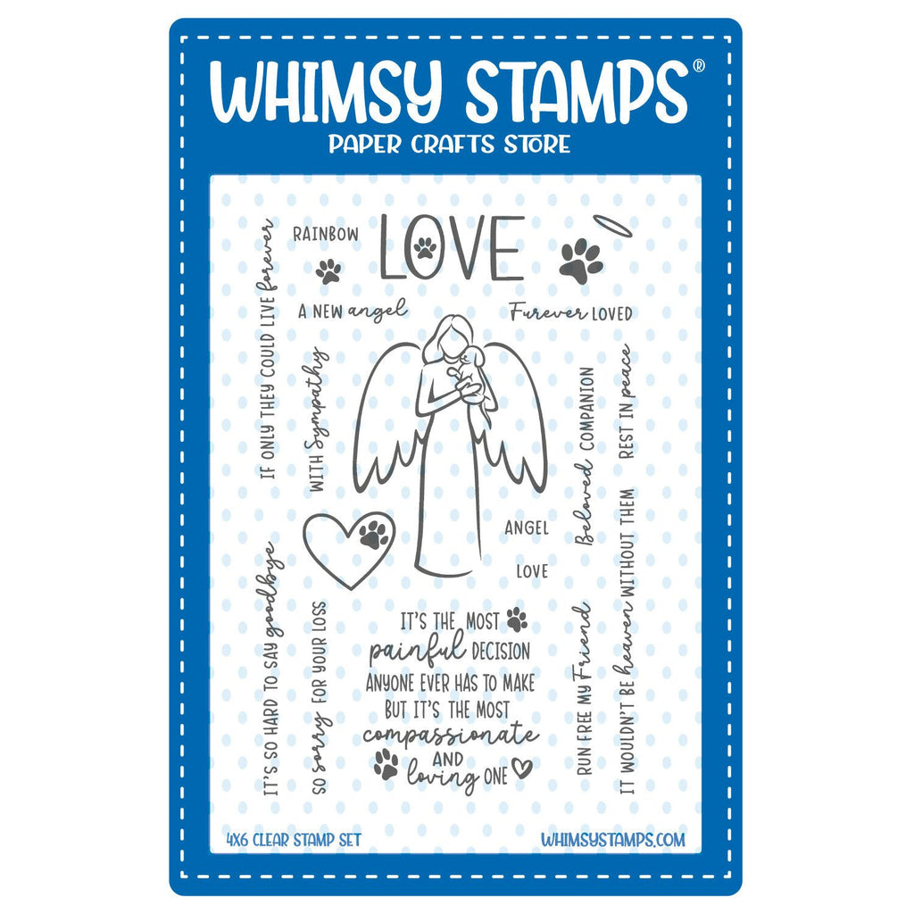 Whimsy Stamps Rainbow Angel Clear Stamps cwsd174a