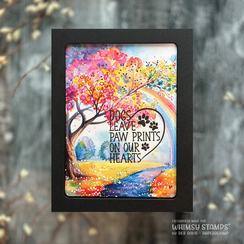 Whimsy Stamps Rainbow Bridge 6x6 inch Paper Pack wsdp01a paw prints