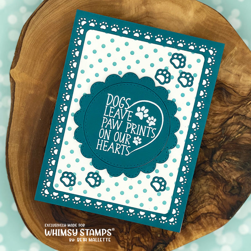 Whimsy Stamps Rainbow Bridge Dies wsd557a pawprints