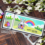 Whimsy Stamps Rainbow Landscape Layering Stencils wss148 easter bunny