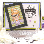 Whimsy Stamps Random Funny Swear Words Clear Stamps cwsd187a glasses