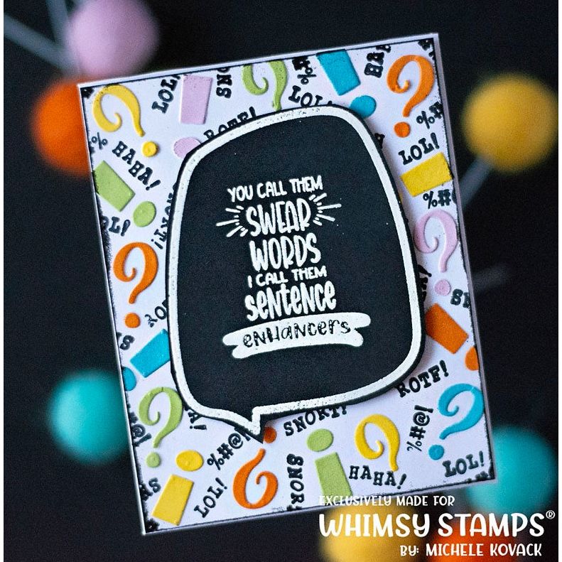 Whimsy Stamps Random Funny Swear Words Clear Stamps cwsd187a lol