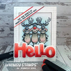 Whimsy Stamps Reindeer Smiles Clear Stamp and Die Set hello