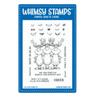 Whimsy Stamps Reindeer Smiles Clear Stamp and Die Set image 1