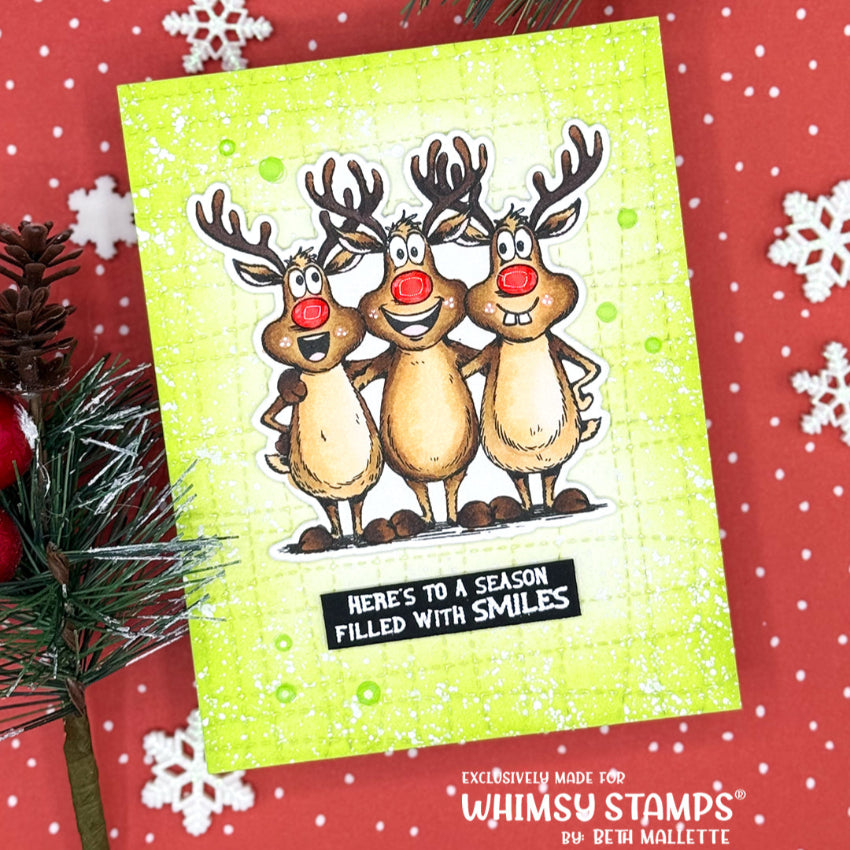 Whimsy Stamps Reindeer Smiles Clear Stamps cwsd370a – Simon Says Stamp
