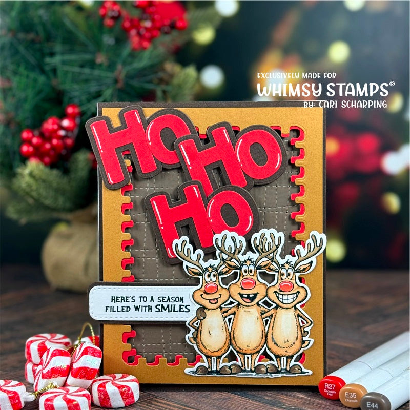 Whimsy Stamps Reindeer Smiles Clear Stamps cwsd370a smile