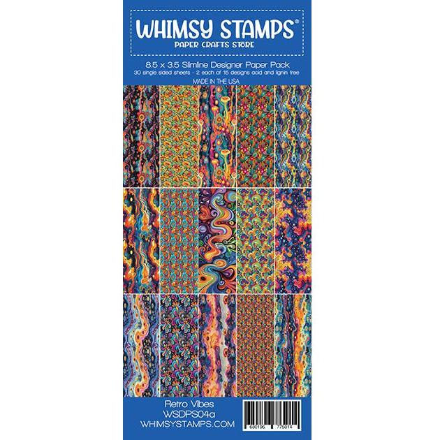 Whimsy Stamps Retro Vibes Slimline Paper Pack wsdps04a