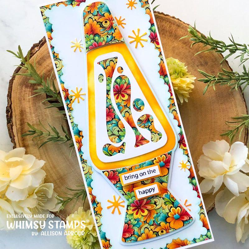 Whimsy Stamps Retro Vibes Slimline Paper Pack wsdps04a flowers